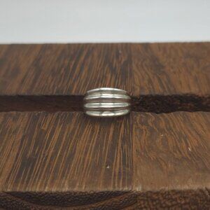 Size 8 925 Sterling Silver Cool Unisex Simple Ring